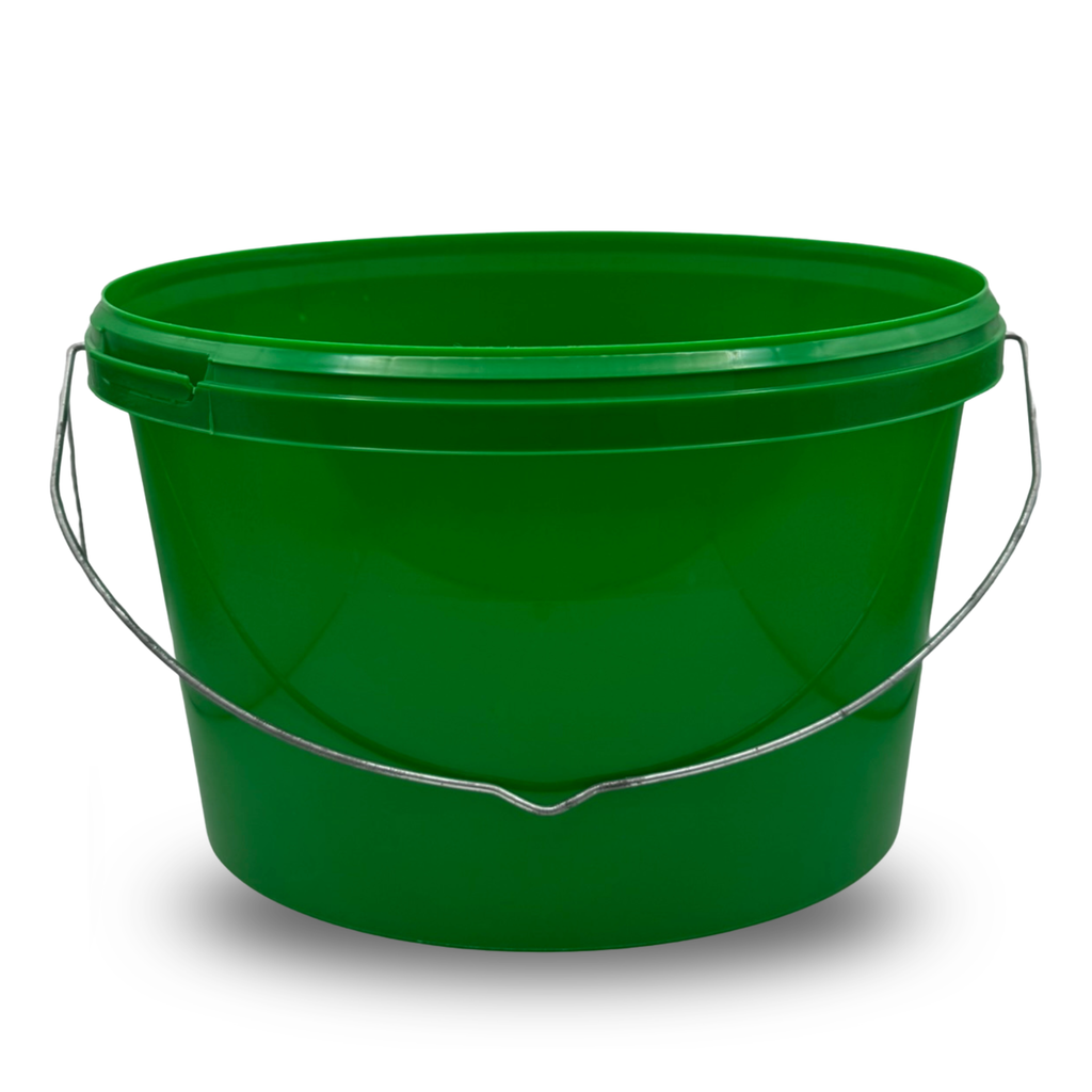 Eimer mit Deckel leer grün oval 8,6L 20x Schutteimer, Haushaltseimer, – HaGaFeShop
