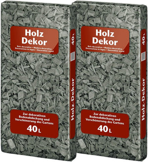 Bevermann Uni Holzdekor Anthrazit, Dekor - Mulch, Abdeckmaterial, Holz - Dekorrinde