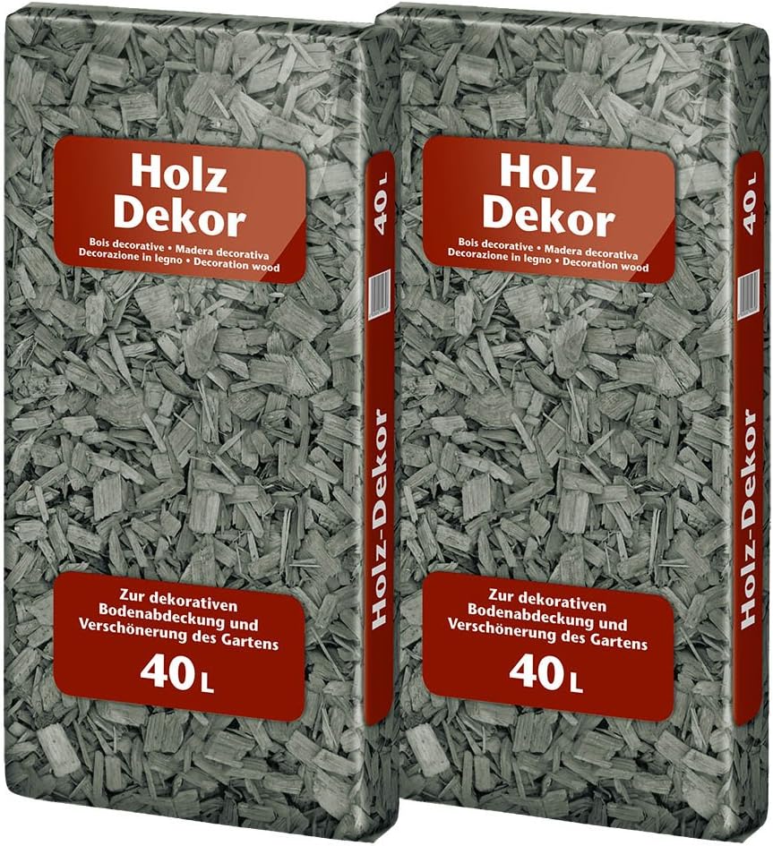 Bevermann Uni Holzdekor Anthrazit, Dekor - Mulch, Abdeckmaterial, Holz - Dekorrinde