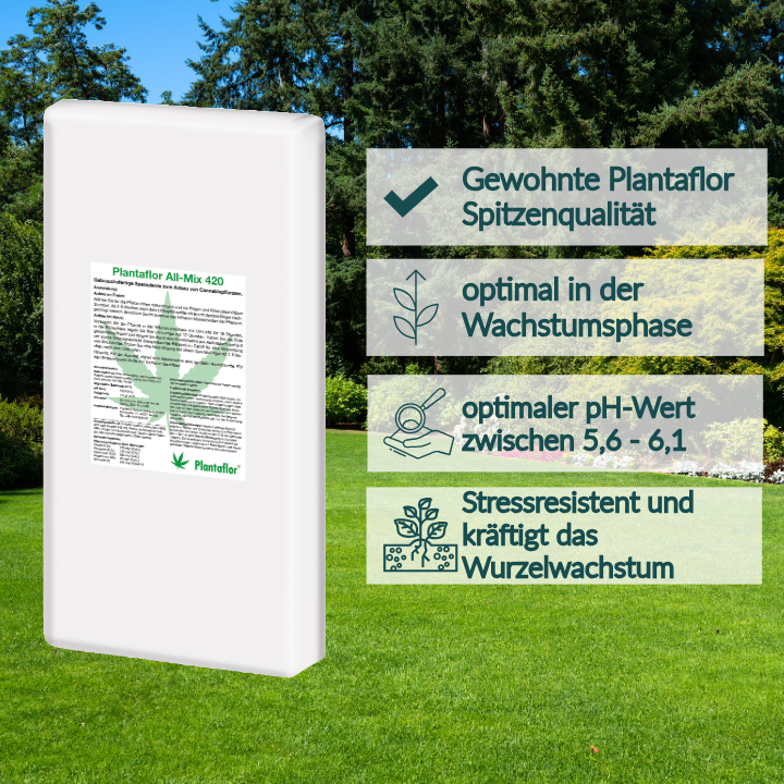 Plantaflor Cannabis Erde 50L, plus HaGaFe Cannabis Flüssigdünger 1L