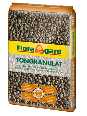 Floragard Tongranulat, Blähton, Hydrokultursubstrat für Pflanzkästen, Kübel oder Topfe
