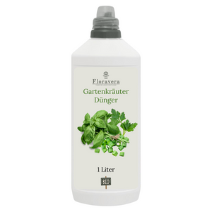 Floravera Premium Gartenkräuter  Bio-Flüssigdünger 1 Liter Dünger Basilikumdünger Kräuterdünger