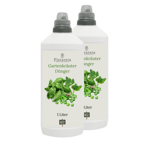 Floravera Premium Gartenkräuter  Bio-Flüssigdünger 1 Liter Dünger Basilikumdünger Kräuterdünger