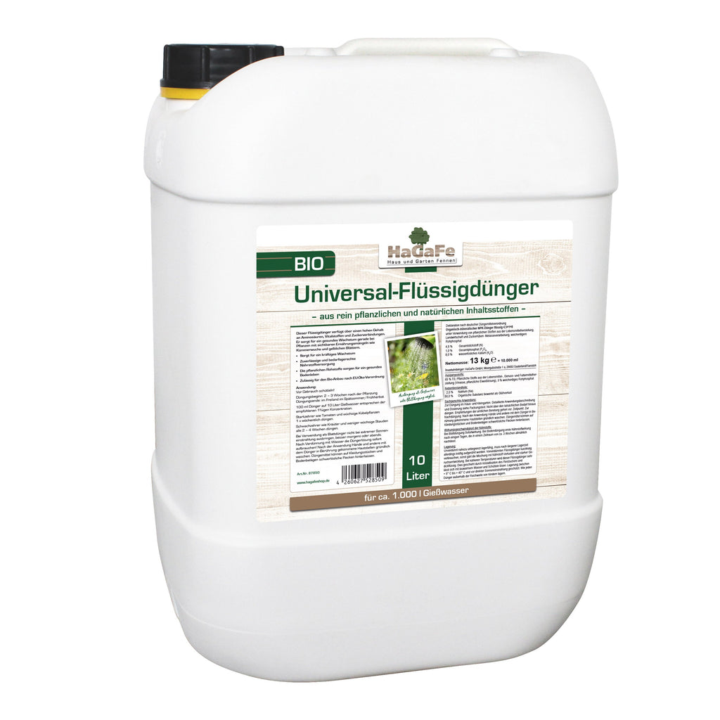 1 x 10L HaGaFe Bio Flüssigdünger Universal, Universaldünger, Blattdüng –  HaGaFeShop