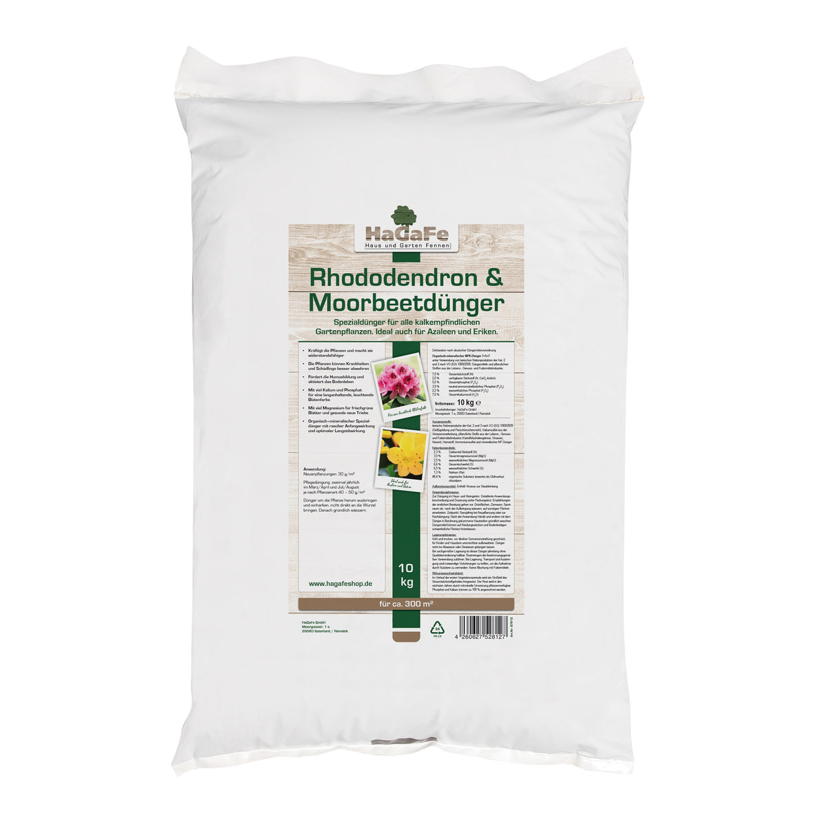 HaGaFe Rhododendrondünger, Moorbeetdünger, Spezialdünger für alle Moor –  HaGaFeShop
