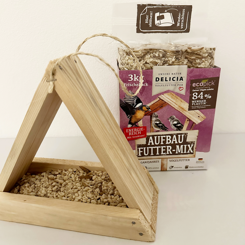 Delicia AufbauFutterMix 3 kg mit HolzFutterhaus