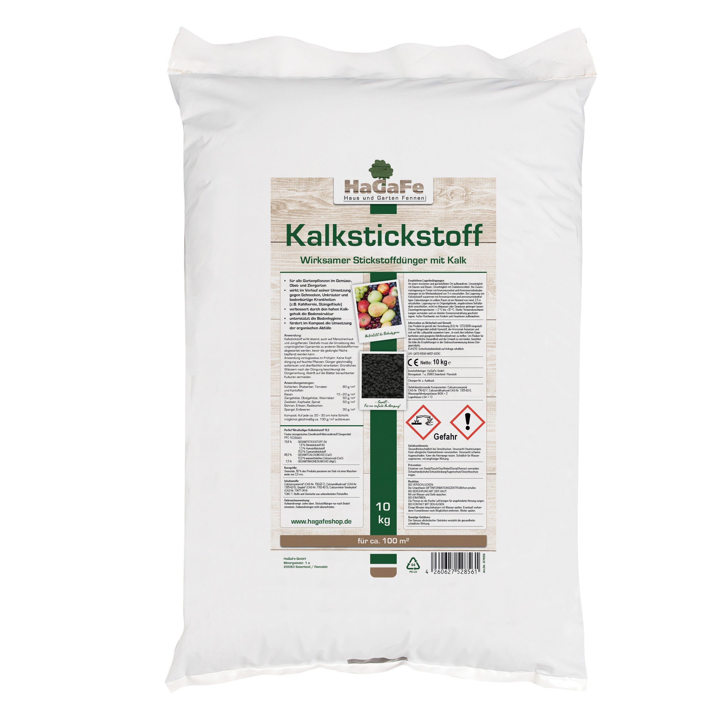 HaGaFe Kalkstickstoff, Stickstoffdünger, Kalkdünger, gegen Krankheiten, für die Bodenhygiene