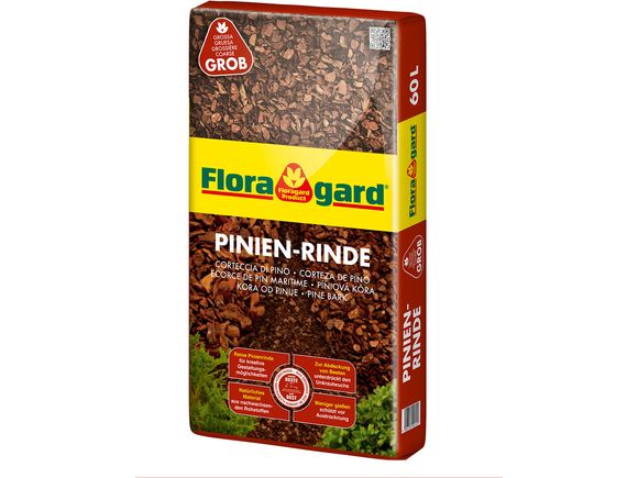 Floragard Pinienrinde Pinien Rinde Rindenmulch Rinden Mulch Bodenabdeckung Menge | 60 L (1 x 60 L) grob