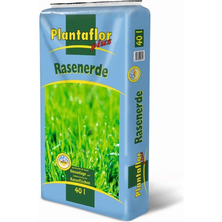 Plantaflor Plus Rasenerde Spezial Erde für Rasen Neuanlagen und Ausbesserungen