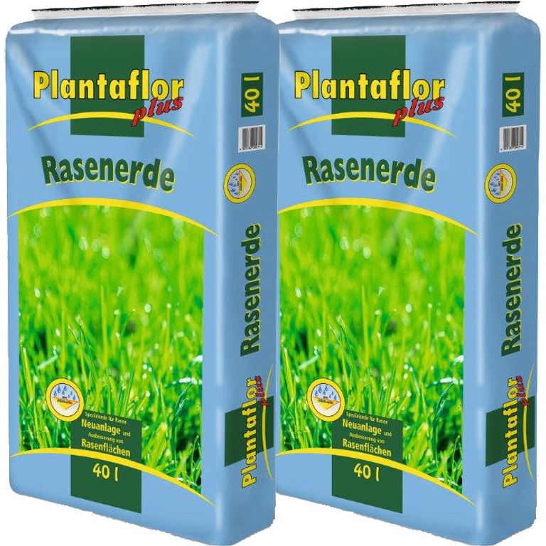 Plantaflor Plus Rasenerde Spezial Erde für Rasen Neuanlagen und Ausbesserungen