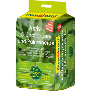 Floragard Aktiv Grünpflanzenerde, Palmenerde, Blumenerde, Erde mit Aktiv Dünger Depot