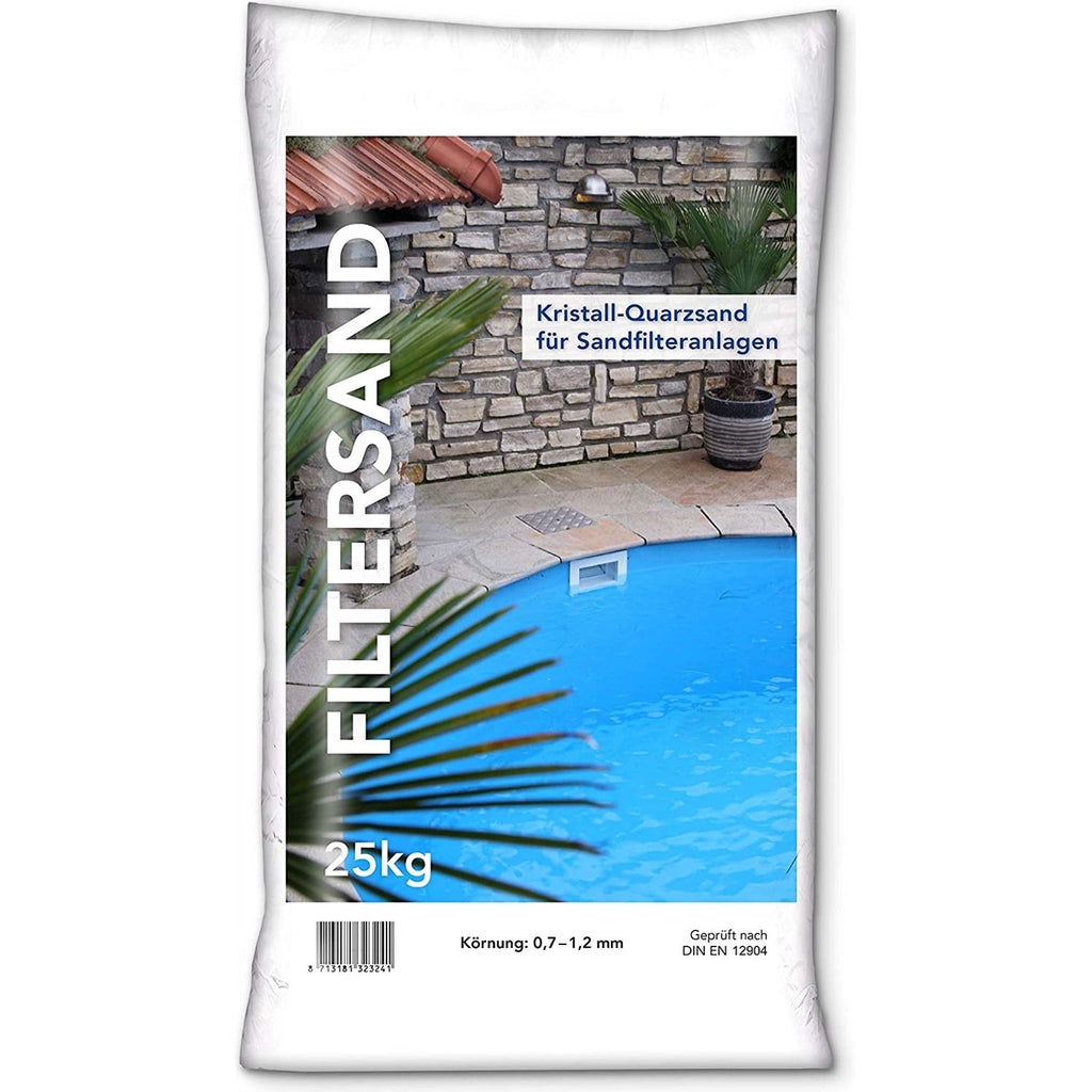 NWN Filtersand 0,7 - 1,2 mm Quarzsand für Sandfilteranlage Poolfilter 25 kg