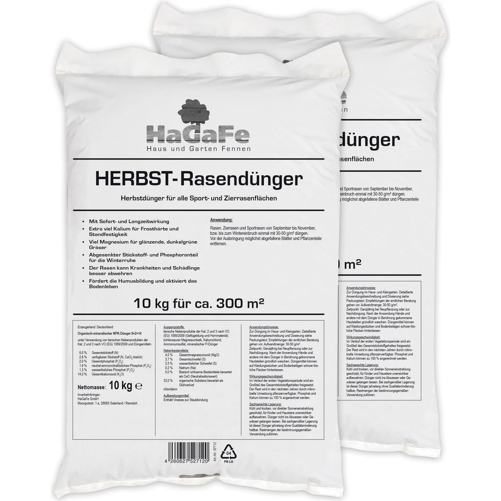 HaGaFe Herbstrasendünger Krümel Rasendünger Herbst Dünger