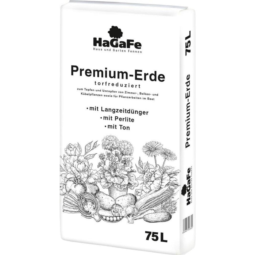 HaGaFe Torfreduzierte Premium Blumenerde Universalerde zum Topfen und Pflanzen