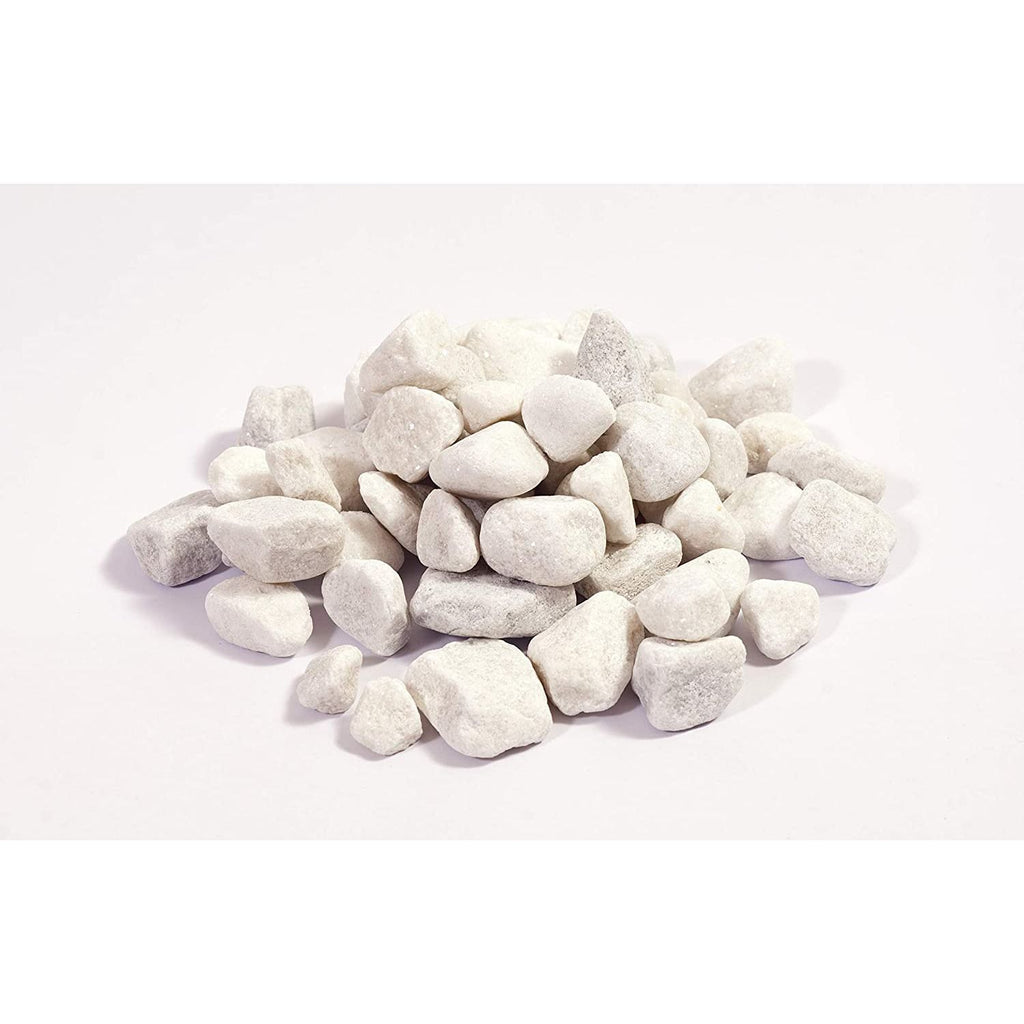 NWN Marmorkies 25 kg Weiss 15-25 mm Dekosteine Zierkies Kies Steine