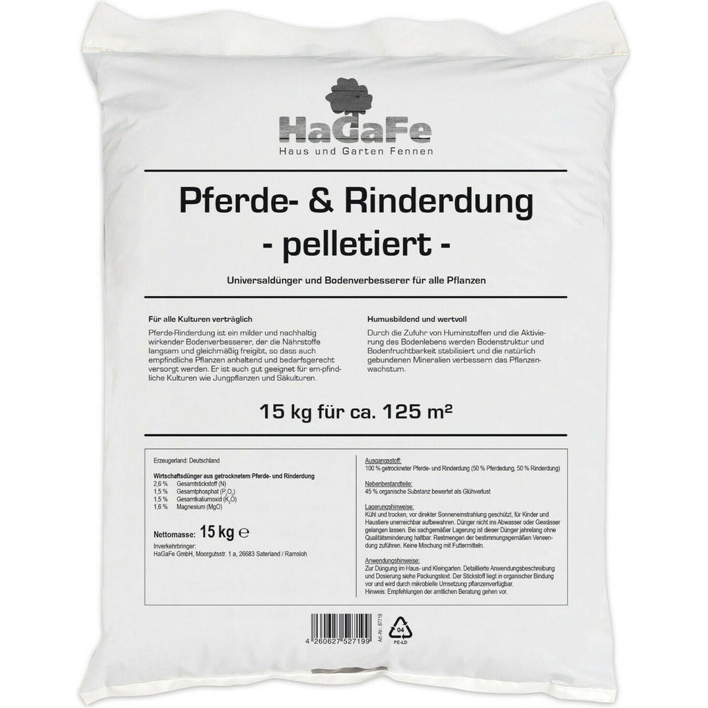 HaGaFe Pferdedung & Rinderdung Pferdemist Rindermist Organischer Universaldünger